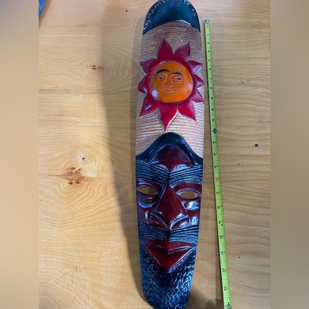 Vintage Handcrafted Sun and Face Wall Art